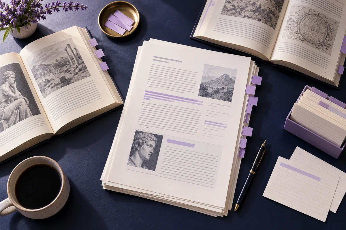 Религиоведческое заключение и книги источников с закладками
